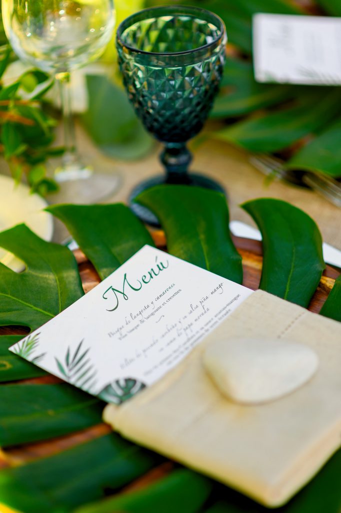 Menu verde boda